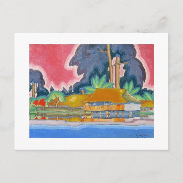 Ala Wai, Honolulu by Arman Manookian c. 1920's Postcard (Front)