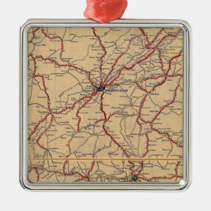 Alabama 4 metal tree decoration