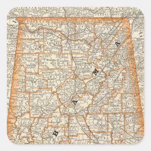 Alabama 4 square sticker