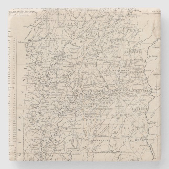 Alabama 6 stone coaster (Front)