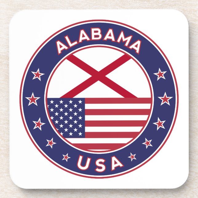 Alabama, Alabama t-shirt, Alabama sticker, Coaster (Front)