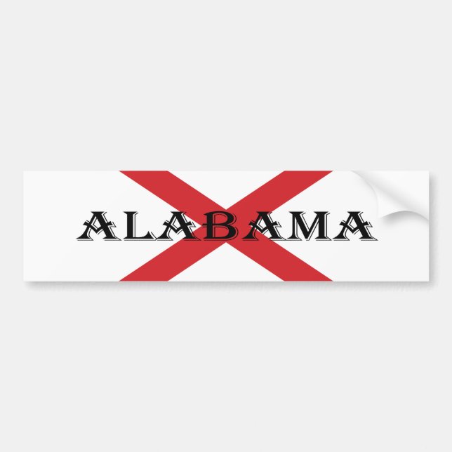 Alabama and Flag bscnt Bumper Sticker (Front)