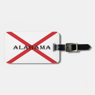 Alabama and Flag cd ltcnt Luggage Tag