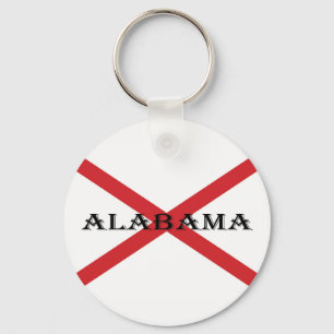 Alabama and Flag kccn Key Ring
