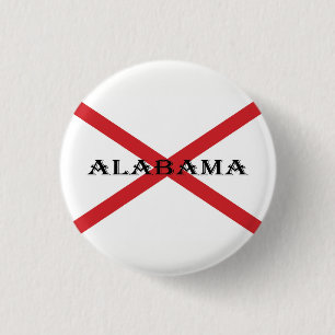 Alabama and Flag pbcnt 3 Cm Round Badge