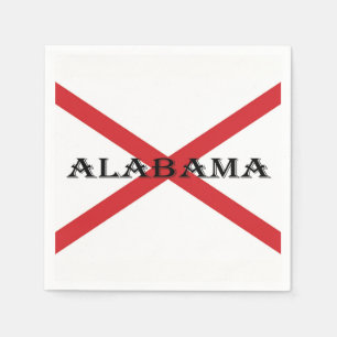 Alabama and Flag pnt Napkin