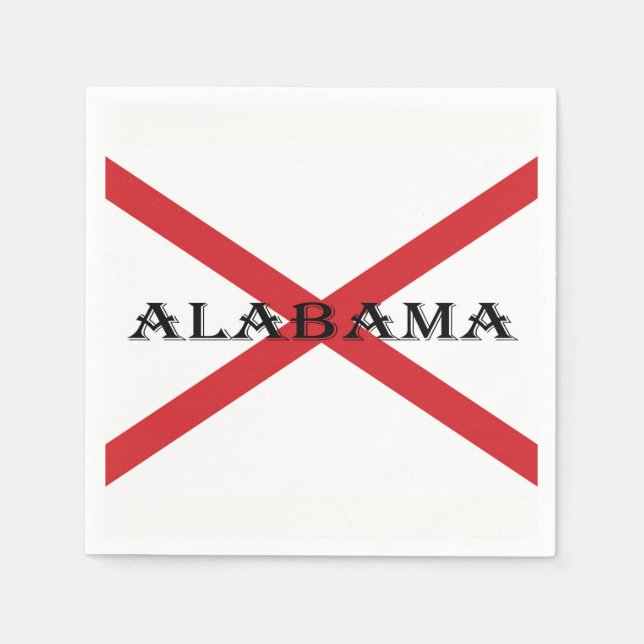 Alabama and Flag pnt Napkin (Front)