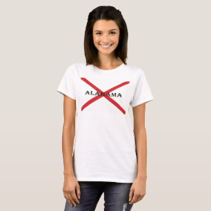 Alabama and Flag Womens cn T-Shirt