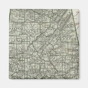 Alabama Atlas Map Magnet