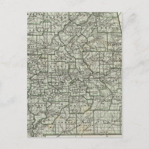 Alabama Atlas Map Postcard