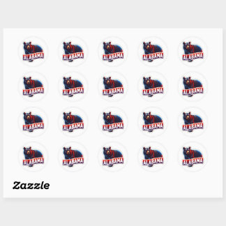 Alabama, Black bear, Classic Round Sticker