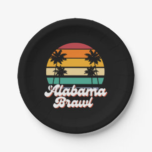 Alabama Brawl Paper Plate