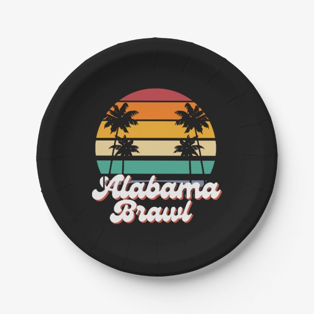 Alabama Brawl  Paper Plate (Front)