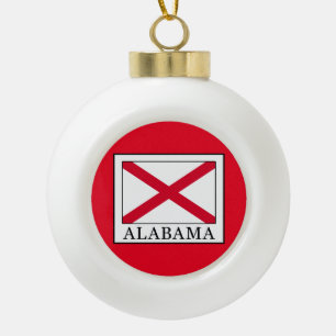 Alabama Ceramic Ball Christmas Ornament