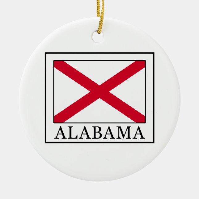 Alabama Ceramic Tree Decoration (Front)