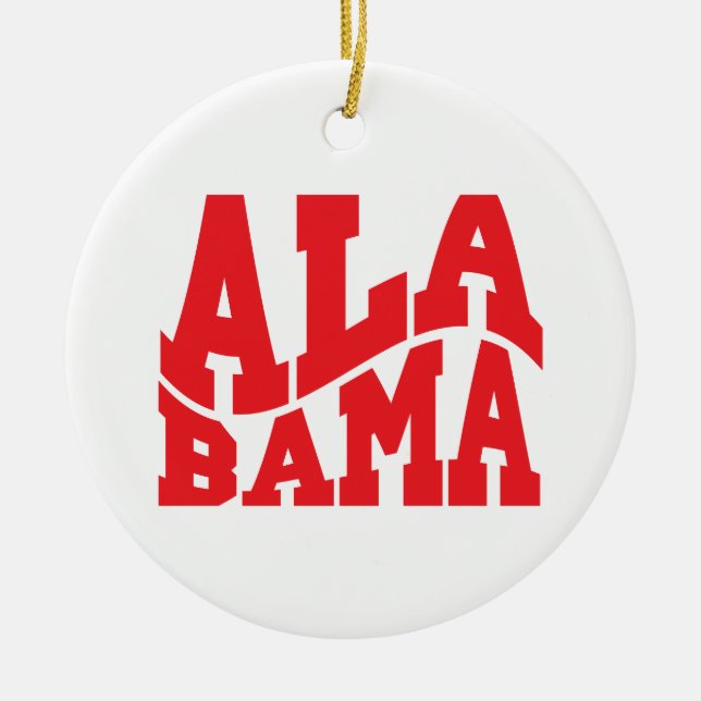 Alabama Ceramic Tree Decoration (Front)