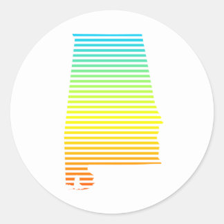 alabama chill fade classic round sticker