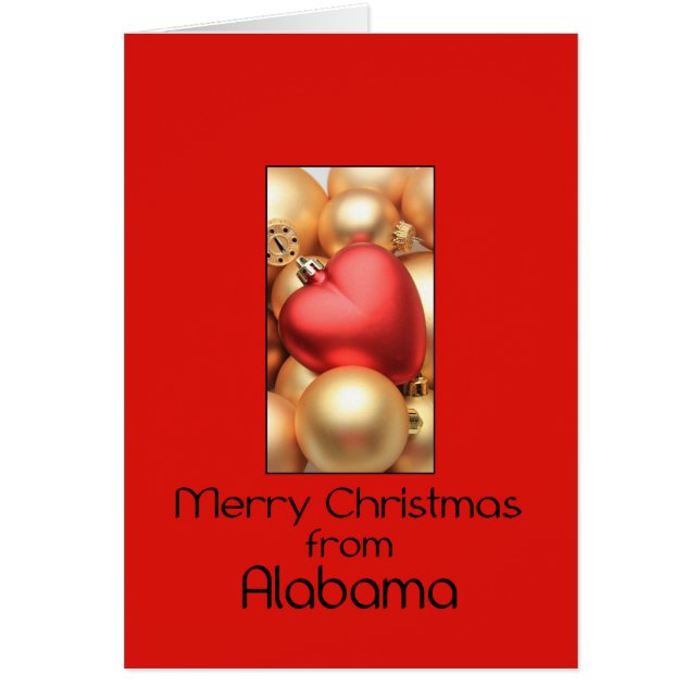 Alabama Christmas Card, state specific (Front)