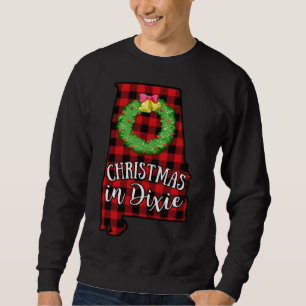 Alabama Christmas in Dixie Buffalo Red Plaid South Sweatshirt