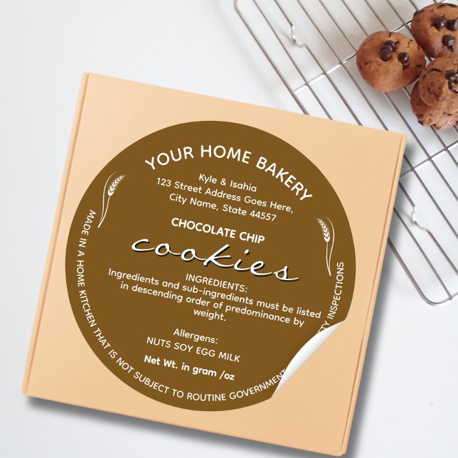  Alabama cottage food label Bakery Packaging (Creator Uploaded)