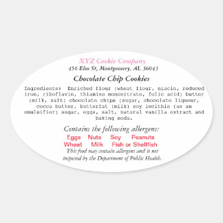 ALABAMA Cottage Law Label home bakery label