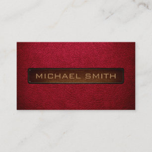 Alabama crimson Leather Look Professional Business Card