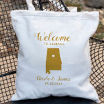 Alabama Destination Wedding Welcome Bag Tote<br><div class="desc">Wedding weekend welcome gift bag for out of town guests to your wedding,  featuring image of Alabama.  Fill tote with your favourite goodies.</div>