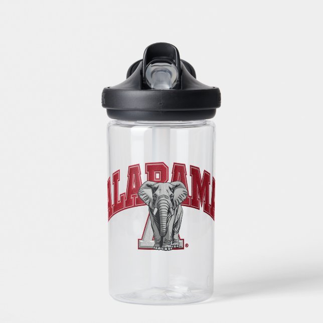 Alabama Elephant Sports Water Bottle | Durable Col (Front)