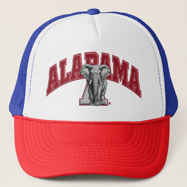 Alabama Elephant Trucker Hat | Classic College Tea (Front)