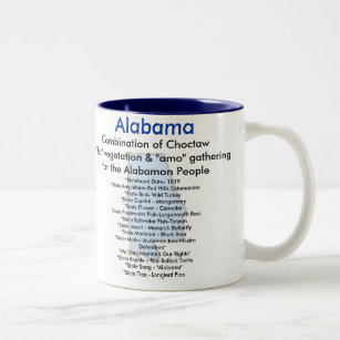 Alabama Facts Two-Tone Coffee Mug