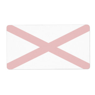 Alabama Faint Flag Shipping Label