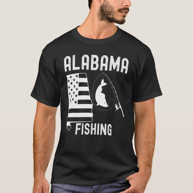 Alabama Fishing For Men Women Or Youth T-Shirt (Front)