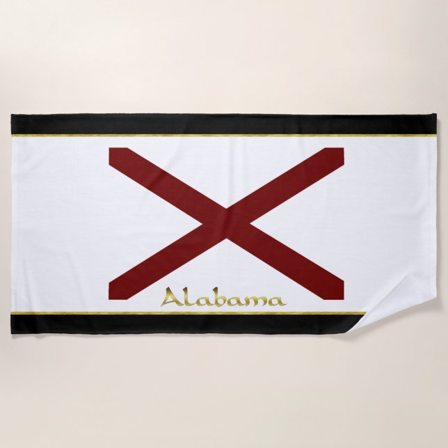 Alabama flag beach towel (Front)