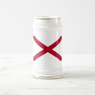 Alabama flag beer stein