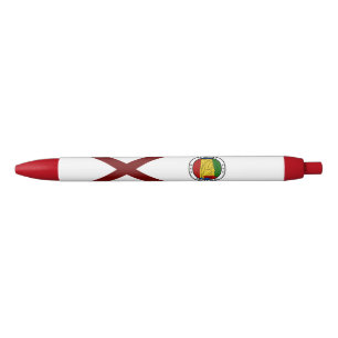 Alabama flag black ink pen