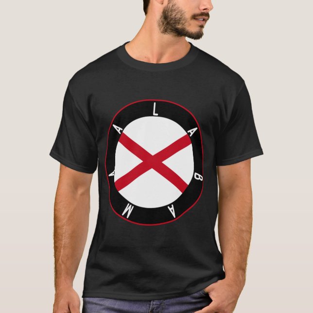 Alabama Flag Decal Oversized T-Shirt (Front)