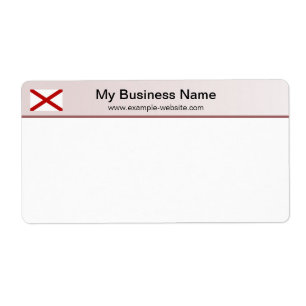 Alabama Flag Header Shipping Label
