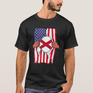 Alabama Flag Inside Me Home State Pride American G T-Shirt