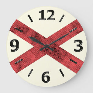 ALABAMA FLAG LARGE CLOCK