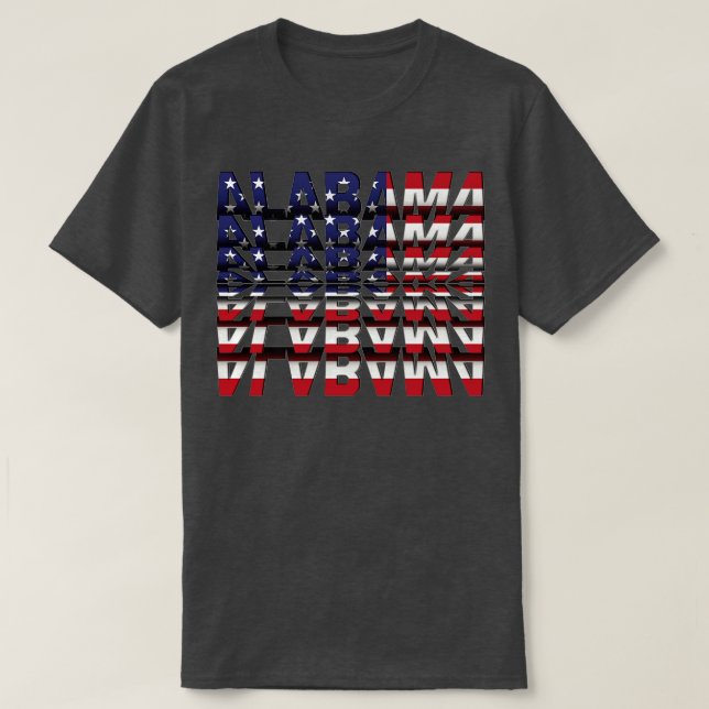 Alabama Flip Text effect T-Shirt (Design Front)