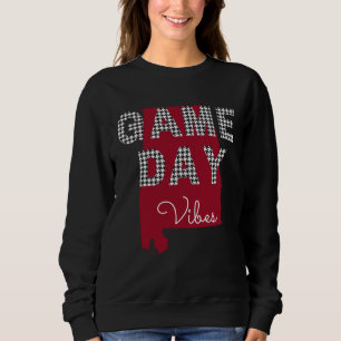 Alabama Football Crimson Game Day Vibes Fall Tailg Sweatshirt
