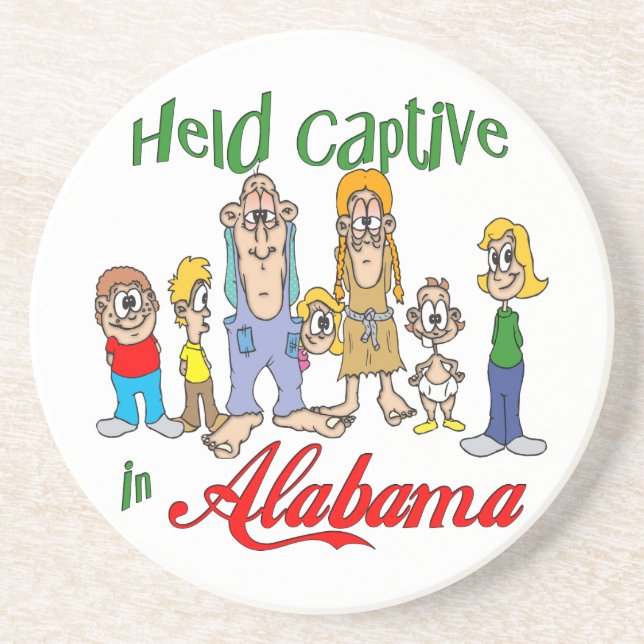 Alabama Funny Trailer Park Sandstone Coaster (Front)