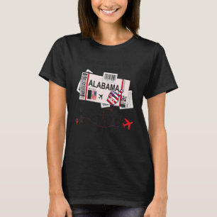 Alabama Girl Alabama Boarding Pass T-Shirt
