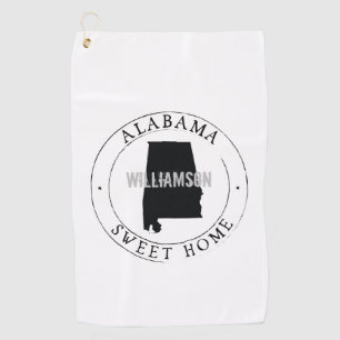 Alabama Golf Towel State personalised 