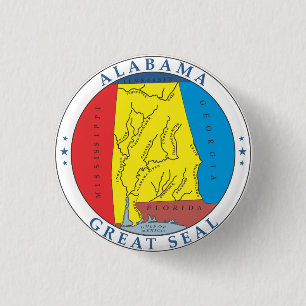 Alabama great seal 3 cm round badge