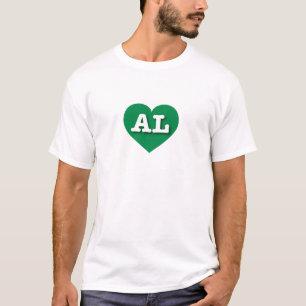 Alabama Green Heart - I love AL T-Shirt