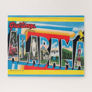 Alabama Greeting Postcard Jigsaw Puzzle