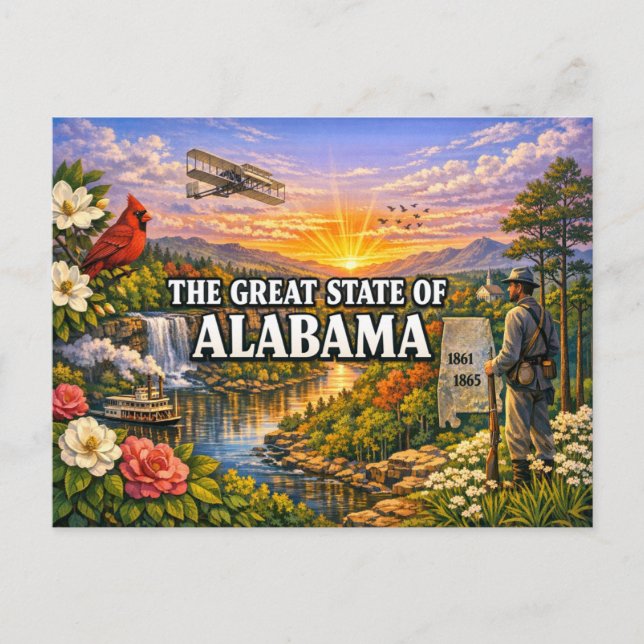 Alabama Greetings Postcard  (Front)