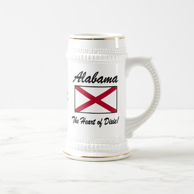 Alabama, Heart of Dixie!  Beer Stein (Right)