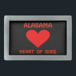 Alabama Heart of Dixie Belt Buckle<br><div class="desc">Alabama's nickname is The Heart of Dixie.</div>